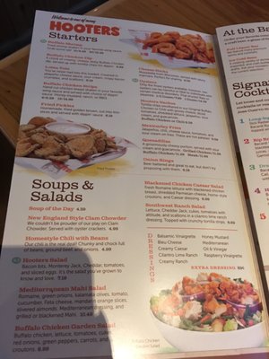Menu photo 4 Hooters Countryside, IL