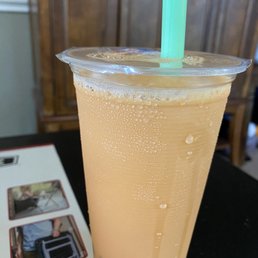 Thai tea cream blend w/boba Thai tea cream blend w/boba