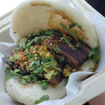 Bao Bei - Bao Bei Bao 刈包 "The Gua Bao"- melt-in-your-mouth pork belly, pickled greens& peanut sugar stuffed in a fluffy handmade bun. - Taiwanese Near Me - Rockville, Maryland Bao Bei - Bao Bei Bao 刈包 "The Gua Bao"- melt-in-your-mouth pork belly, pickled greens& peanut sugar stuffed in a fluffy handmade bun. - Taiwanese Near Me - Rockville, Maryland