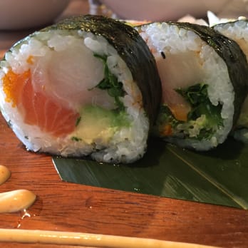 Hands On - Irving Park Rd. - Salmon and Spinach roll - Sushi Bars Near Me - Chicago, Illinois Hands On - Irving Park Rd. - Salmon and Spinach roll - Sushi Bars Near Me - Chicago, Illinois