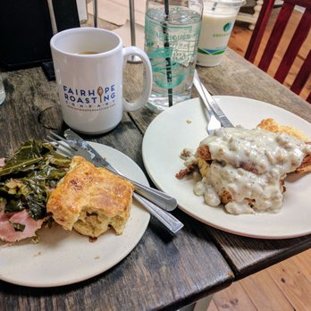 Warehouse Bakery & Donuts - The Down Home biscuit and the Dixie Chicken biscuit. Both were outstanding, but I enjoyed the Down Home more. - Breakfast & Brunch Near Me - Fairhope, Alabama