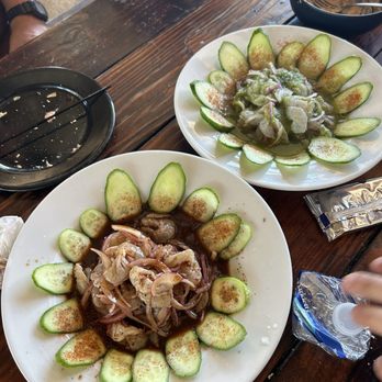 La Cevichería Oyster Bar - Agua chiles-green and black sauce. Black sauce was on anther level. - Seafood Near Me - Ensenada, BCN La Cevichería Oyster Bar - Agua chiles-green and black sauce. Black sauce was on anther level. - Seafood Near Me - Ensenada, BCN