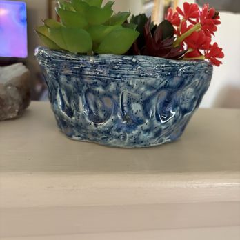 Color Me Mine - My finished clay pot with glaze - Paint-Your-Own Pottery Near Me - Bakersfield, California
