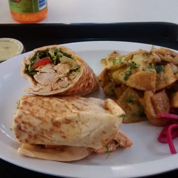 The Green Olive - #15 CHICKEN KABOB WRAP W/POTATO'S. - Mediterranean Near Me - Compton, California