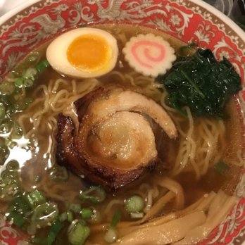 Ton Ton - Tori Shoyu. Chicken broth, pork belly, egg, bamboo shoots, spinach, fish cake, scallions, and sesame seeds - Ramen Near Me - Atlanta, Georgia Ton Ton - Tori Shoyu. Chicken broth, pork belly, egg, bamboo shoots, spinach, fish cake, scallions, and sesame seeds - Ramen Near Me - Atlanta, Georgia