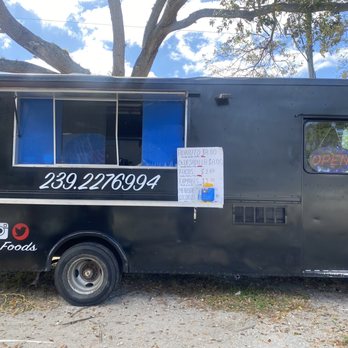 Mex Foods - Food Truck window with Menu - Mexican Near Me - Naples, Florida