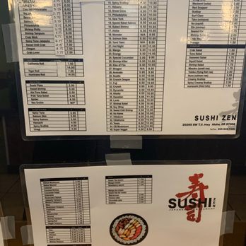 Sushi Zen - Menu - Sushi Bars Near Me - Beaverton, Oregon