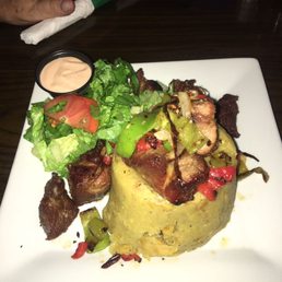 Mofongo with Carne Frita at La Ceiba, Coamo, Puerto Rico Mofongo with Carne Frita at La Ceiba, Coamo, Puerto Rico