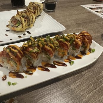 Hello Sushi Brea - D7. Spicy Tuna Crunch(8pcs) P10. Red Dragon Roll - Japanese Near Me - Placentia, California Hello Sushi Brea - D7. Spicy Tuna Crunch(8pcs) P10. Red Dragon Roll - Japanese Near Me - Placentia, California