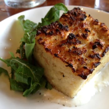 Nopa - goat cheese bread pudding with pickled beets + arugula - New American Near Me - San Francisco, California Nopa - goat cheese bread pudding with pickled beets + arugula - New American Near Me - San Francisco, California