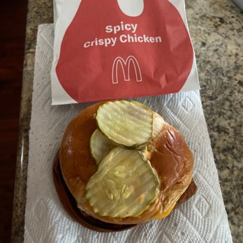 McDonald's - Pickles and sauce on top of the bun because the manager didn't get his way! Thanks - Fast Food Near Me - Chino, California McDonald's - Pickles and sauce on top of the bun because the manager didn't get his way! Thanks - Fast Food Near Me - Chino, California