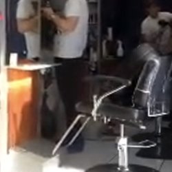 Phuong Hair Creations - He puts my son in the chair to fix his hair and he's on the phone playing games again. I watched him the whole time on FaceTime.