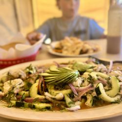 Mi Casita Mariscos Taqueria - Camaron/Shrimp Agua Chile in green Sauce