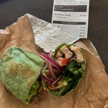 Freshería - Chicken Wrap with onions.. when I ordered no onions - Sandwiches Near Me - Chula Vista, California Freshería - Chicken Wrap with onions.. when I ordered no onions - Sandwiches Near Me - Chula Vista, California