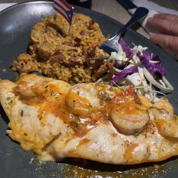 Richie's Restaurant - Grouper with shrimp - Seafood Near Me - Río Grande, Puerto Rico