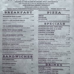 Macy Lou's Country Store And Cafe - Menu