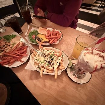 Black Tap Craft Burgers & Beer - SoHo - Sweet potato fries, strawberry smoothie, passion fruit lemonade - American Near Me - New York, New York Black Tap Craft Burgers & Beer - SoHo - Sweet potato fries, strawberry smoothie, passion fruit lemonade - American Near Me - New York, New York