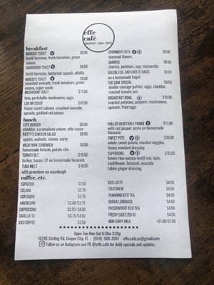 Menu photo 6 Effe Cafe Cooper City, FL Menu photo 6 Effe Cafe Cooper City, FL