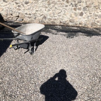 Chuco Landscaping & Maintenance - Laying down weed barrier and river washed gravel - Landscaping Near Me Chuco Landscaping & Maintenance - Laying down weed barrier and river washed gravel - Landscaping Near Me