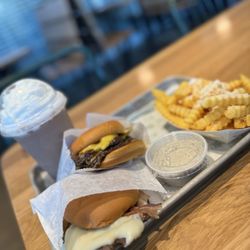 Shake Shack Des Peres - Double Cheeseburger, Mound City Single, Chocolate Shake, and Black Truffle Parmesan Fries