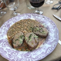 Rump of lamb with beans