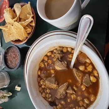 Golden Cabin - Pozole, chips and salsa - Mexican Near Me - Bakersfield, California Golden Cabin - Pozole, chips and salsa - Mexican Near Me - Bakersfield, California