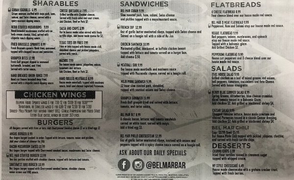 Menu photo 5 Bel Mar Saloon Tampa, FL Menu photo 5 Bel Mar Saloon Tampa, FL