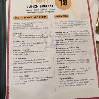 Laut - lunch menu 7/6/26 - Thai Near Me - New York, New York