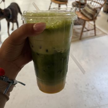 Society Bakery And Cafe - Peach Matcha, Iced - Custom Cakes Near Me - Sebastopol, California