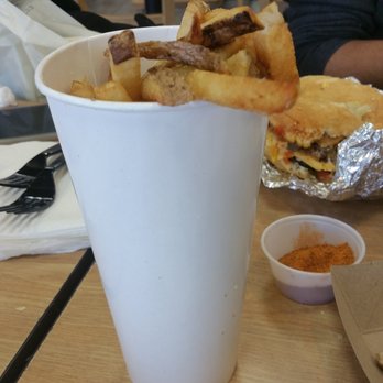 Five Guys - Fries and the cajun seasoning - Burgers Near Me - Naperville, Illinois