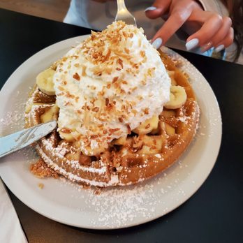 Big Flat Pancake - Banana boat waffle - Breakfast & Brunch Near Me - Port Coquitlam, British Columbia Big Flat Pancake - Banana boat waffle - Breakfast & Brunch Near Me - Port Coquitlam, British Columbia