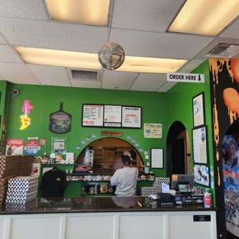 Corner Slice - Interior of their dining room by their counter - Pizza Near Me - Livermore, California