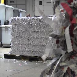 AMS Store and Shred - Bale of shredded paper