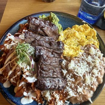 Mandala Cantina - Chilaquiles with added steak - Latin American Near Me - Downey, California