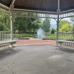 Veterans Memorial Park - Fountain from gazebo view