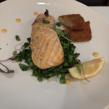 Alina's Ristorante - Roasted salmon with sautéed rabe - Italian Near Me - Hadley, Massachusetts
