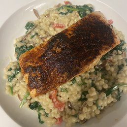 Blackened Salmon Cous cous