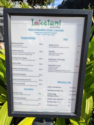 Menu photo 3 Lokelani Pool Bar Lahaina, HI