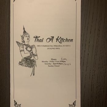 Thai A Kitchen - Hours - Thai Near Me - Milwaukee, Wisconsin