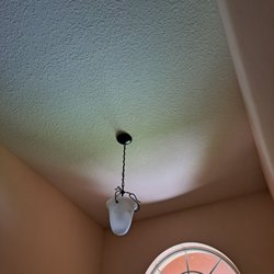 Chandelier installed