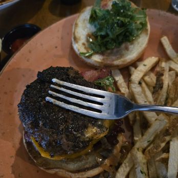 Jeremy's on the Hill - Burger patty was pretty tiny - New American Near Me - Julian, California Jeremy's on the Hill - Burger patty was pretty tiny - New American Near Me - Julian, California