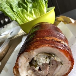 Tikim Asian Fusion Restaurant - Lechon belly paired with lettuce