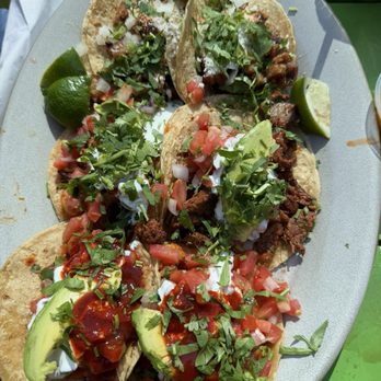 Canteen - Look at the size of these tacos and you get two for five I wanted to try all of them. The shrimp ones were awesome and the Carnitas. - Tacos Near Me - Madison, Wisconsin