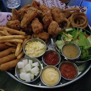 Pelicana Chicken - Flushing - Combo #6 $40 20 wings, french fries, onion rings, salad and corn salad - Korean Near Me - Flushing, New York