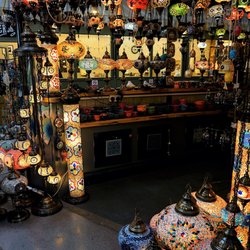 Bath Guildhall Market - Turkish Moroccan Mosaic Lamps Shop.