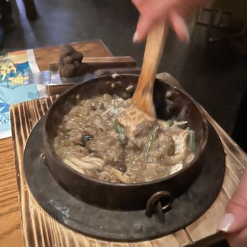 Zuma - Mushroom Hot Pot - like Japanese-style Risotto. (4 stars, $72) - maybe get 3.5 bowls worth of - Japanese Near Me - Las Vegas, Nevada Zuma - Mushroom Hot Pot - like Japanese-style Risotto. (4 stars, $72) - maybe get 3.5 bowls worth of - Japanese Near Me - Las Vegas, Nevada