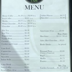 Kaleb's Cafe - Kaleb's Café Menu