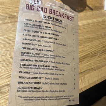 Big Bad Breakfast - Menu - Breakfast & Brunch Near Me - Mount Pleasant, South Carolina
