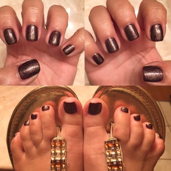 Z Nail Spa - Loving this chocolate sparkle no chip gel mani/pedi! - Nail Salons Near Me - Lombard, Illinois Z Nail Spa - Loving this chocolate sparkle no chip gel mani/pedi! - Nail Salons Near Me - Lombard, Illinois
