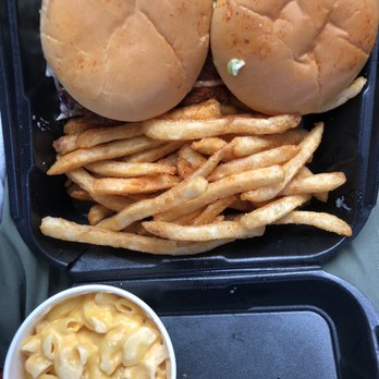 Angry Chickz - #1 (Two hot chicken sliders-medium heat with slaw, pickles, and fries) with a side of Mac & Cheese - Chicken Shop Near Me - Oceanside, California Angry Chickz - #1 (Two hot chicken sliders-medium heat with slaw, pickles, and fries) with a side of Mac & Cheese - Chicken Shop Near Me - Oceanside, California
